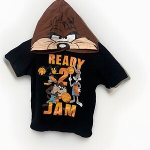 Warner Bros. Black and Brown Hoodie T-Shirt